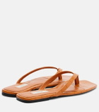 Toteme Croc-effect leather thong sandals
