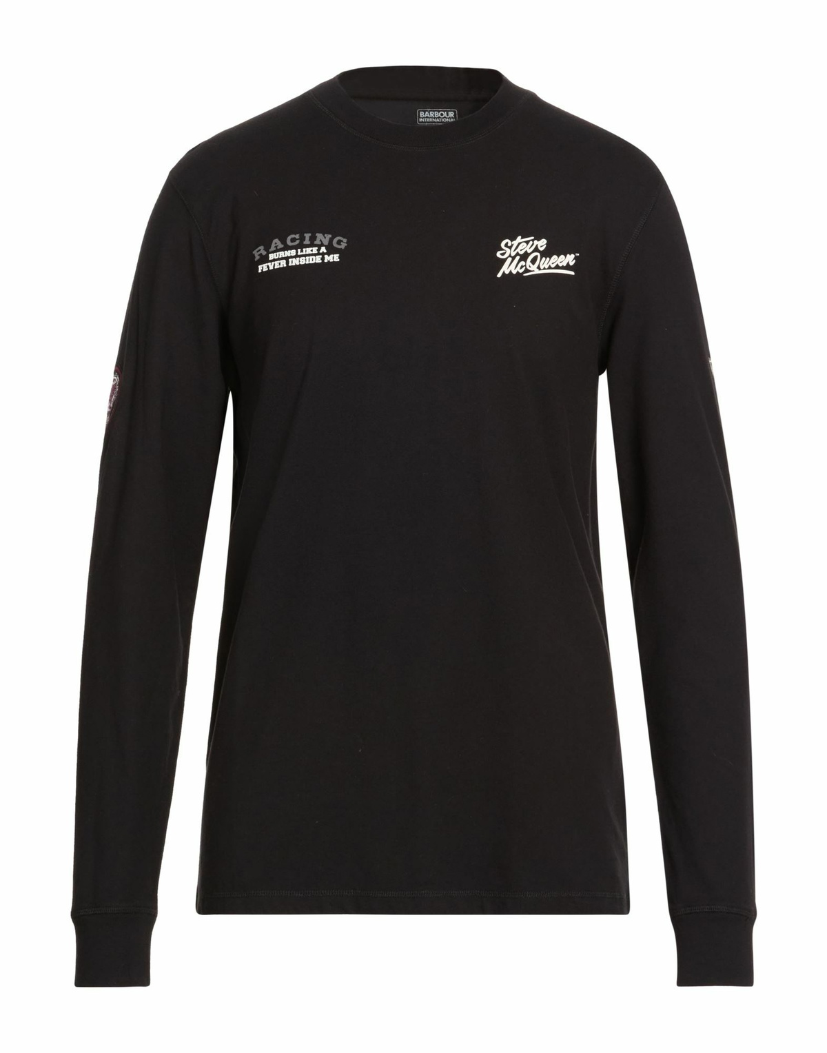Barbour Mens T-shirt in Black