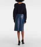 Ferragamo Leather pencil skirt