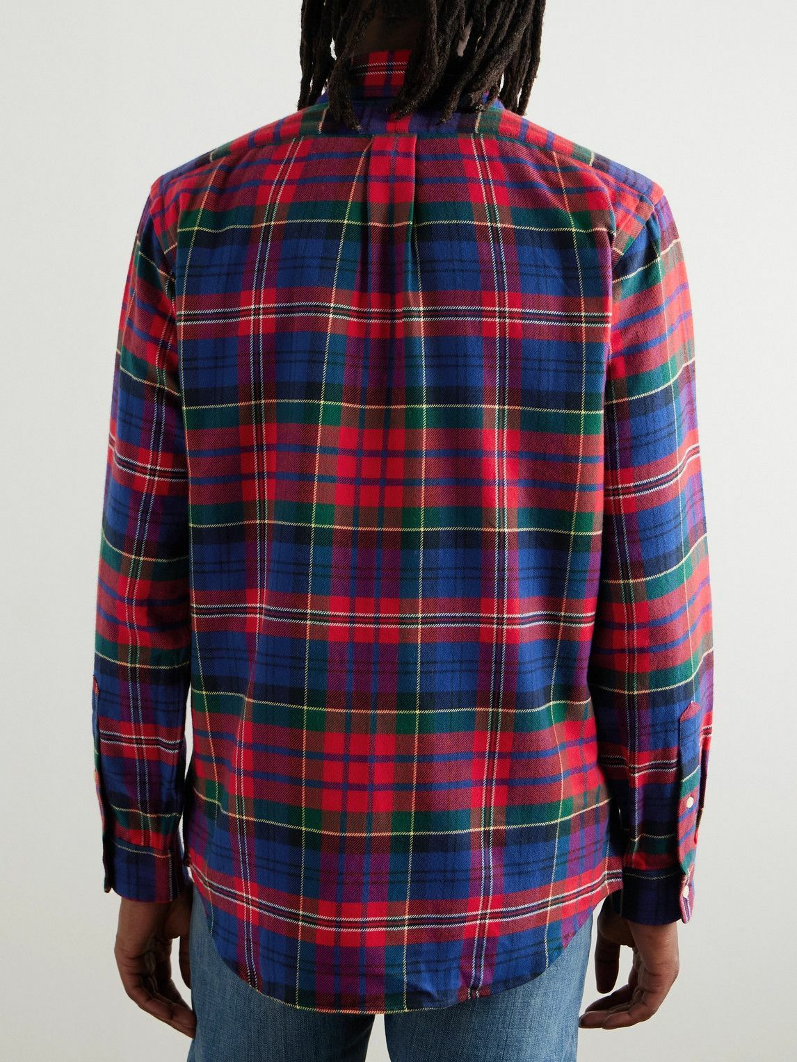 Polo Ralph Lauren - Button-Down Collar Checked Cotton-Flannel Shirt - Red  Polo Ralph Lauren