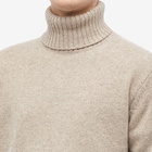 Universal Works Men's Eco Wool Roll Neck Knit in Oatmeal