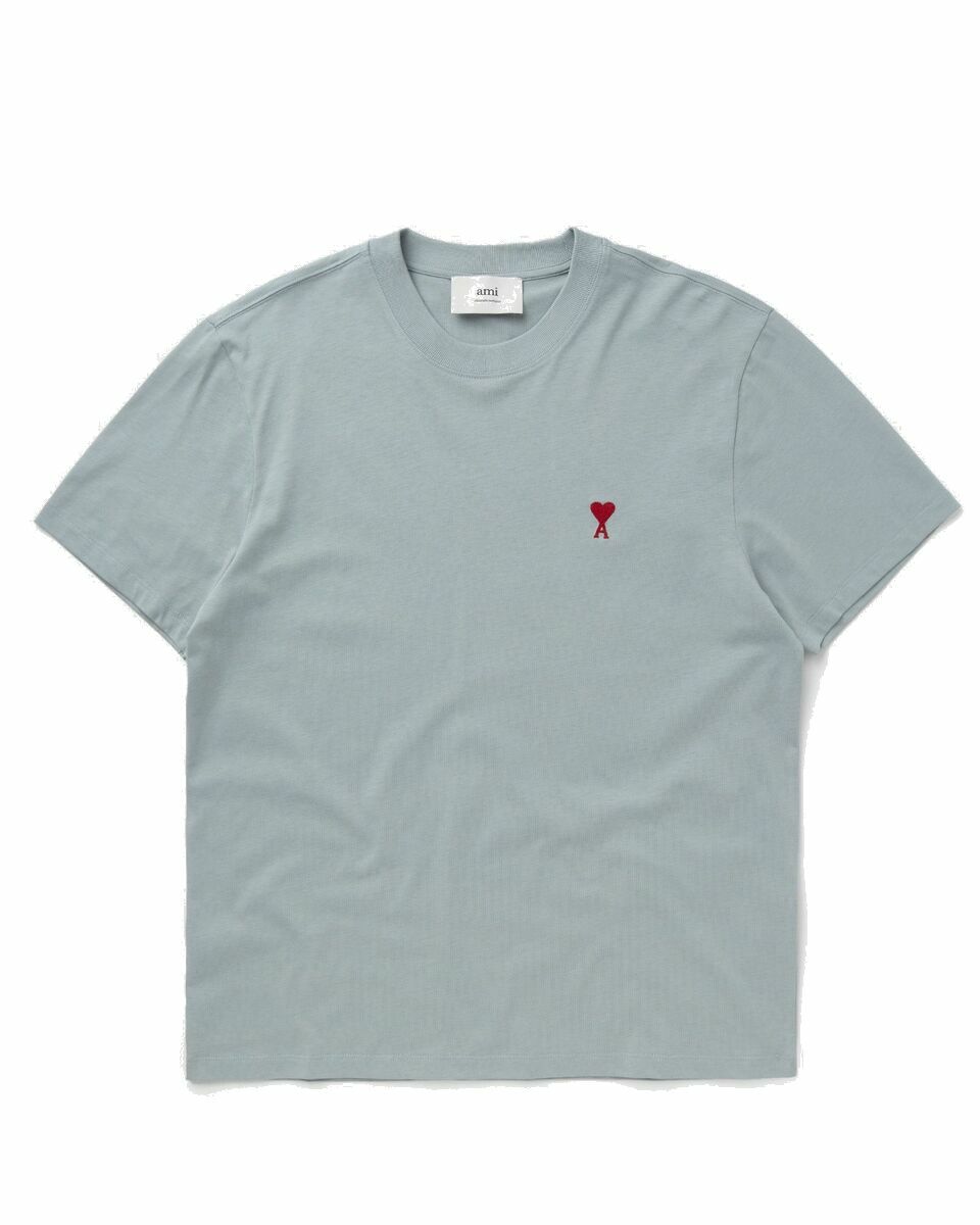 Photo: Ami Paris Tshirt Ami De Coeur Rouge Blue - Mens - Shortsleeves