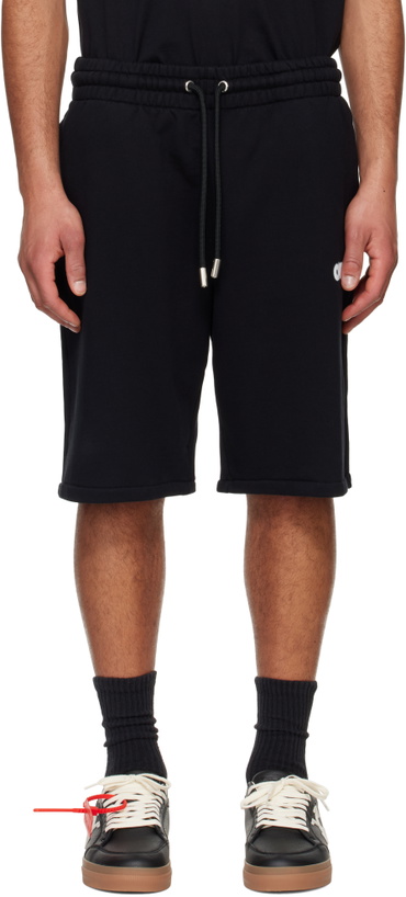 Photo: Off-White Black Spray Arrow Sweat Shorts