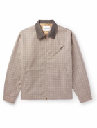 GENERAL ADMISSION - Corduroy-Trimmed Checked Crepe Jacket - Neutrals