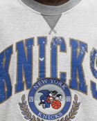 Mitchell & Ness Nba Premium Fleece Crew Vintage Logo New York Knicks Grey - Mens - Sweatshirts/Team Sweats