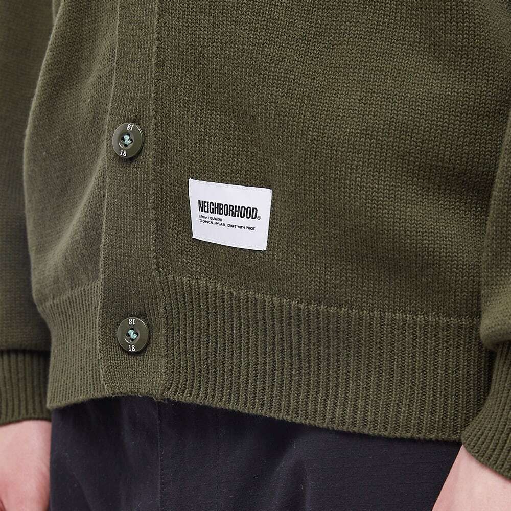 NEIGHBORHOOD PLAINE CARDIGAN オリーブ XL Neighborhood Men's Plain Knit Cardigan in Olive Drab Neighborhood
