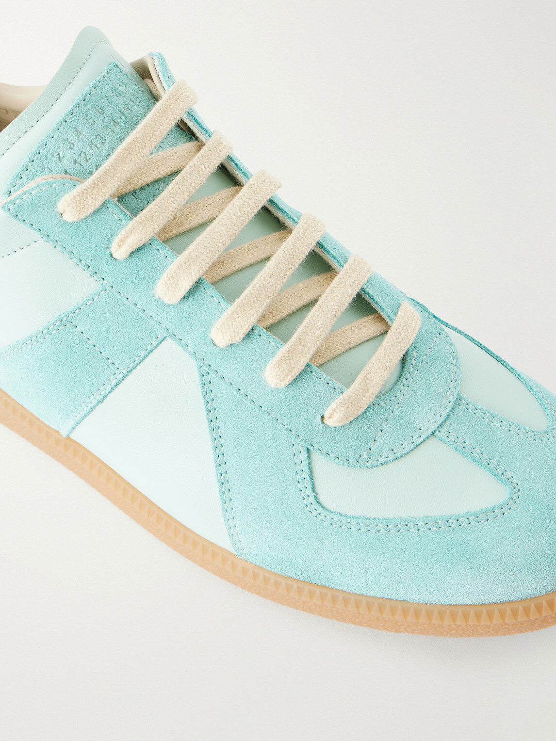 Maison Margiela - Replica Leather and Suede Sneakers - Blue