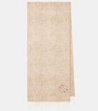 Loewe Anagram wool and cashmere scarf