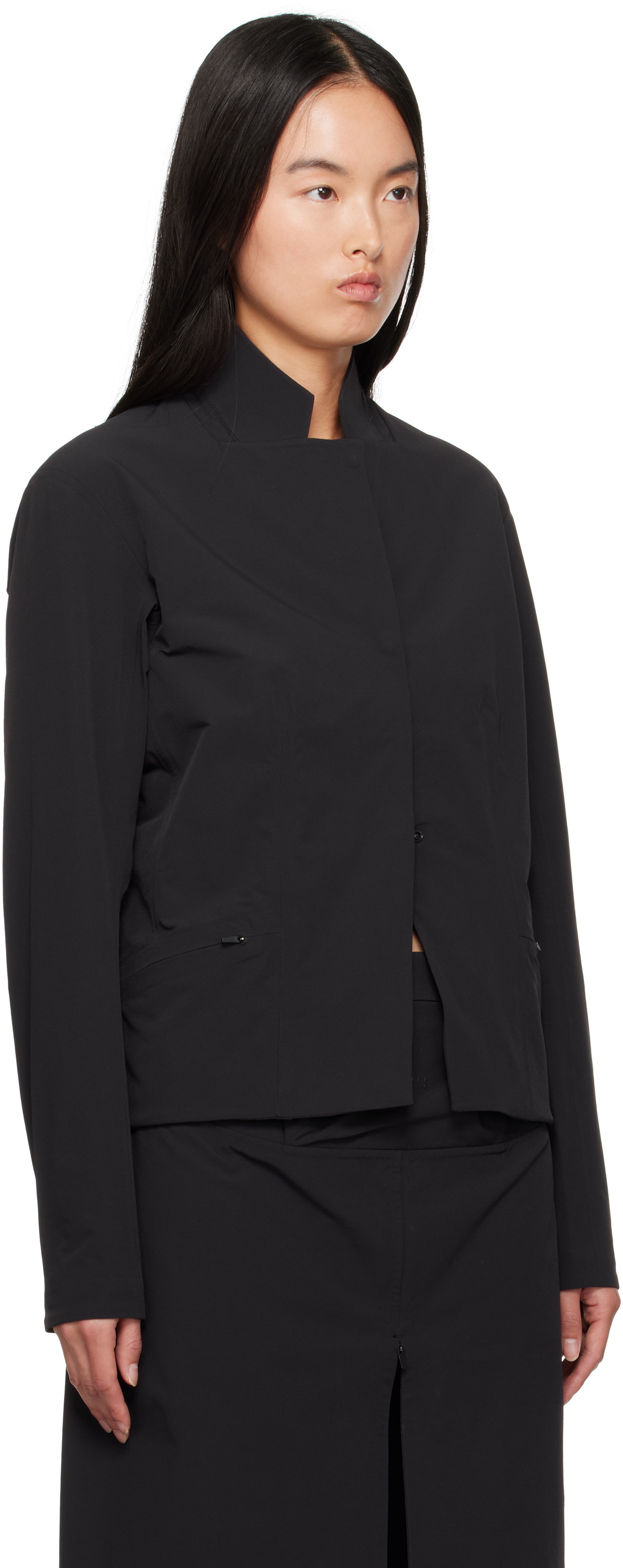 JOHANNA PARV Black Tech Suit Jacket
