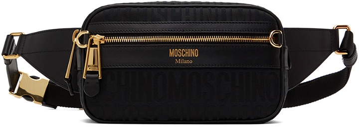 Photo: Moschino Black Logo Belt Bag
