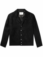 SECOND / LAYER - Floral-Jacquard Shirt - Black