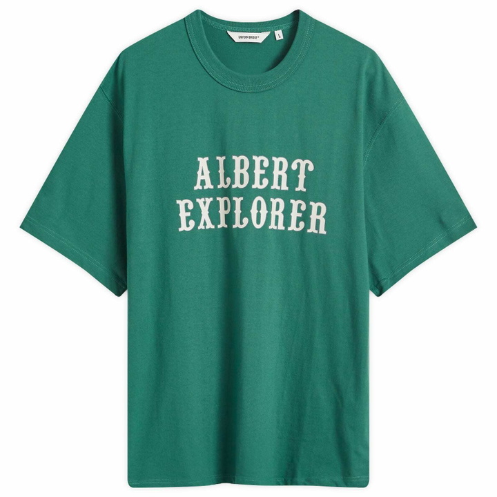 Photo: Uniform Bridge Men's AE Logo T-Shirt in Green
