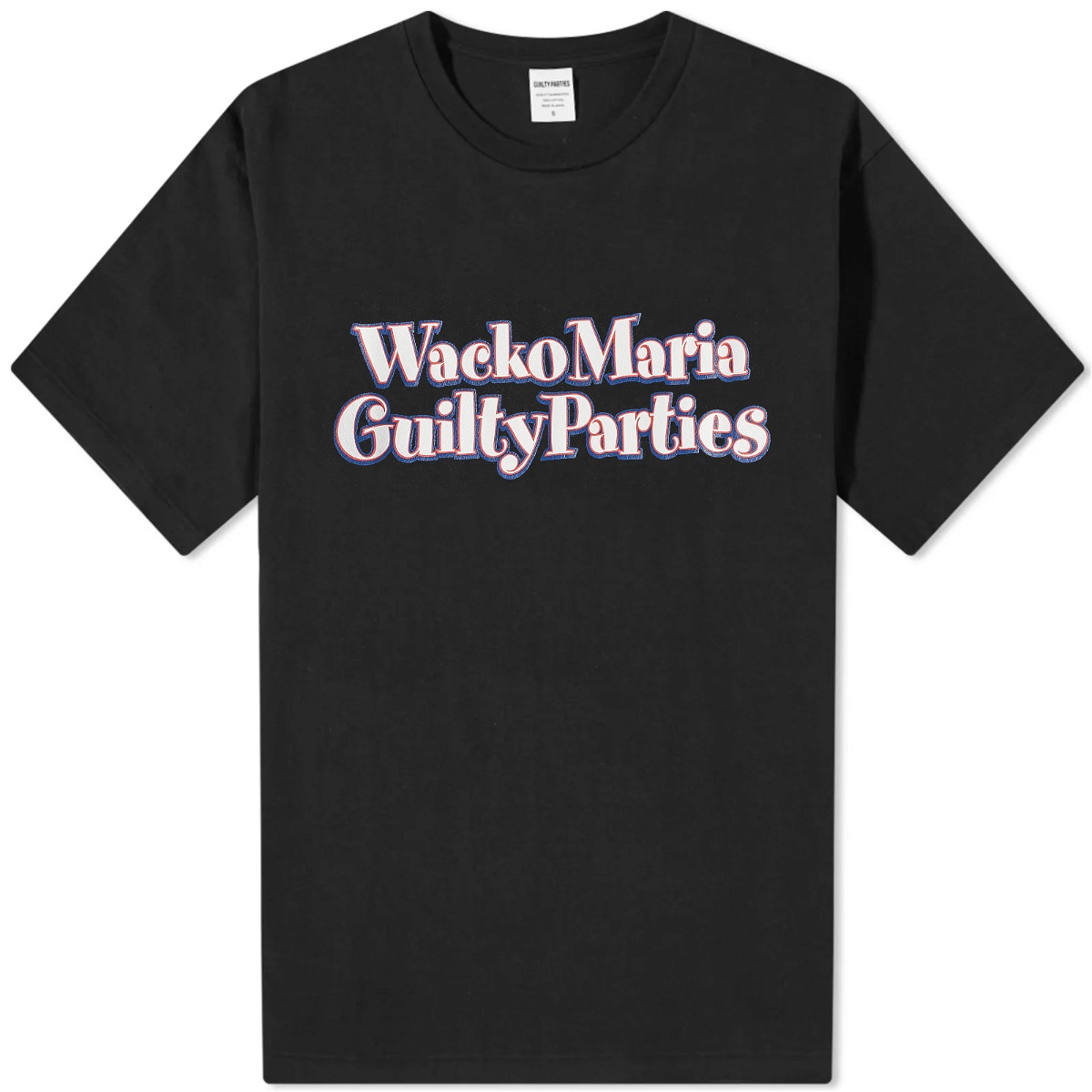 Wacko Maria Men's Type 1 Washed Heavyweight Crew T-Shirt in Black Wacko ...