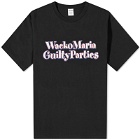 Wacko Maria Men's Type 1 Washed Heavyweight Crew T-Shirt in Black