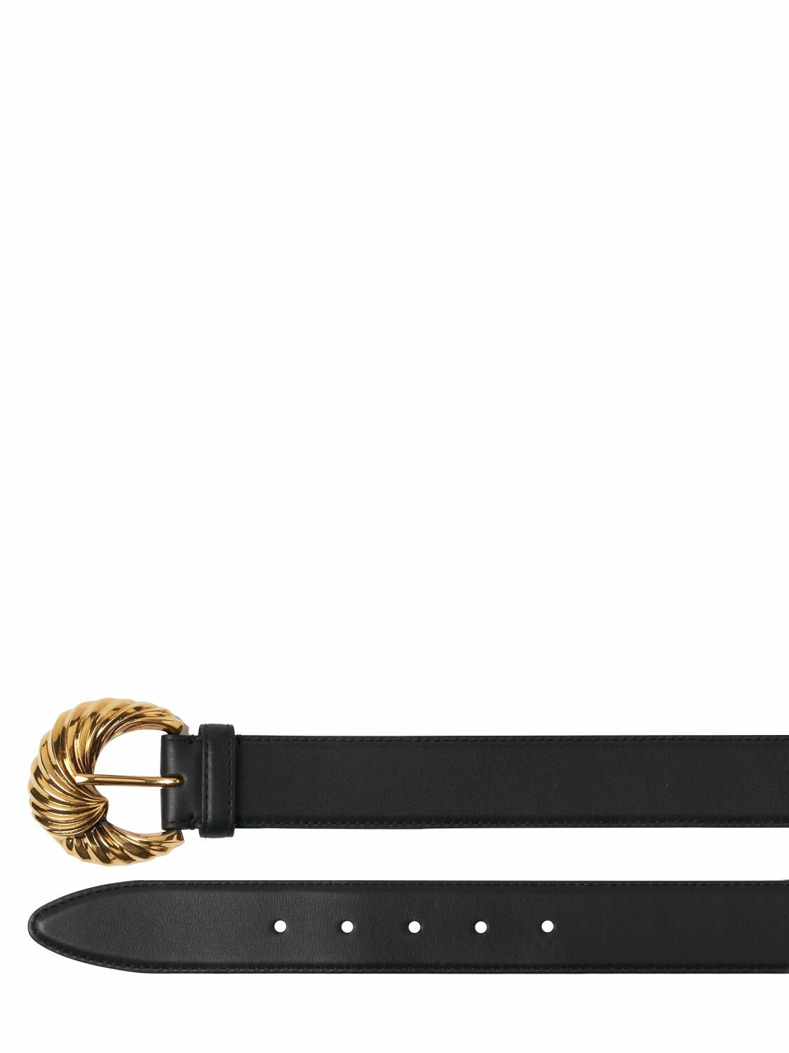 NEW ETRO women\'s paisley-buckle leather belt in black Etro Paisley Buckle Leather Belt In Black - 30% Off  main image 2