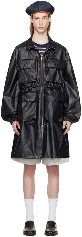 Photo: AFTER PRAY Black Military Coat
