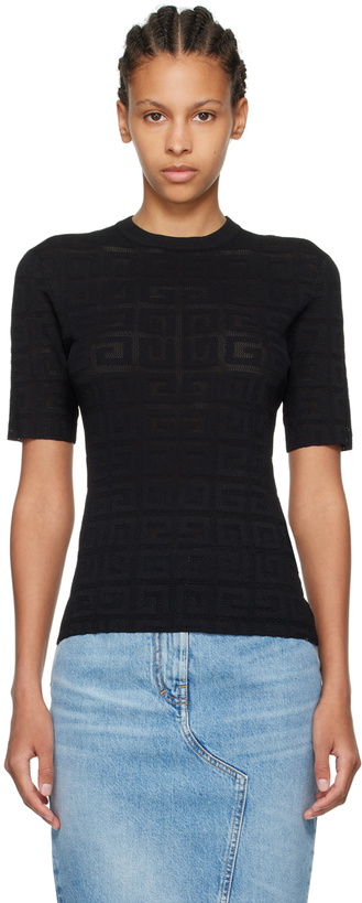 Photo: Givenchy Black Jacquard T-Shirt