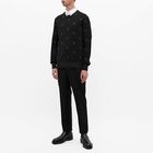 Alexander McQueen Men's Skull Intarsia Crew Knit in Black/Charcoal