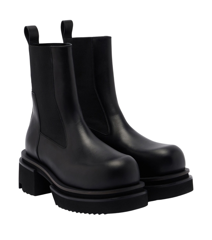 Photo: Rick Owens Beatle leather platform Chelsea boots