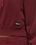 ROTATE Birger Christensen TERRY BACK CROPPED HOODIE Red Womens Hoody