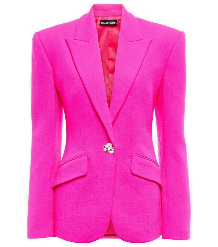 Photo: David Koma Embellished virgin wool blazer