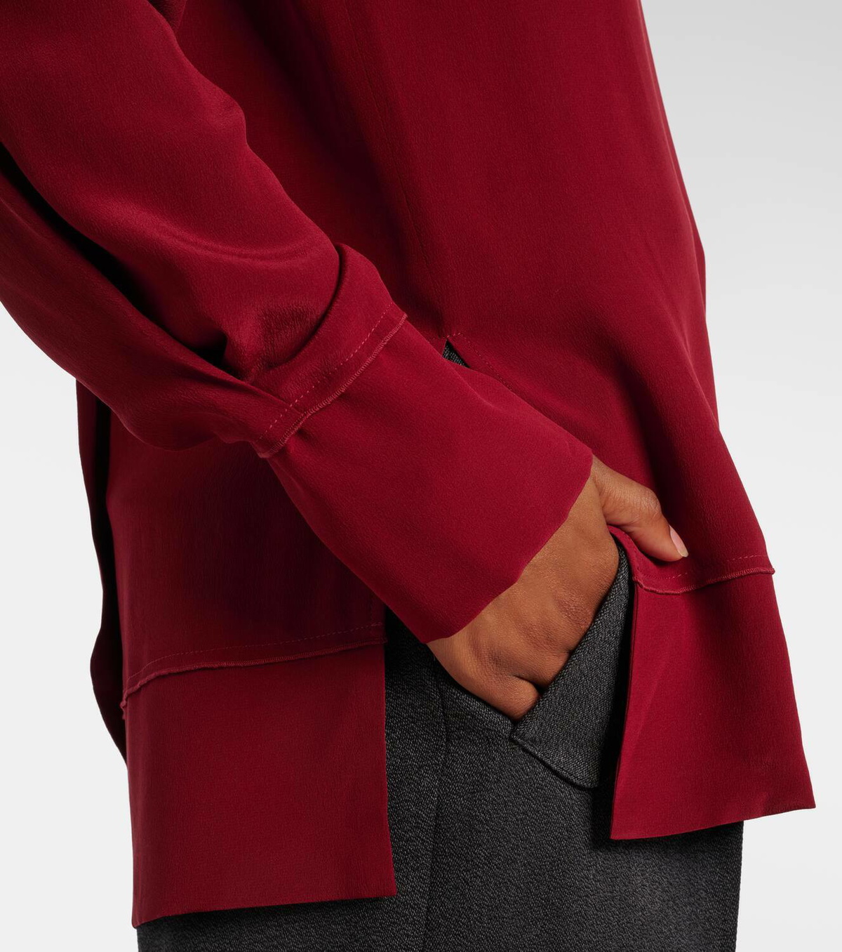 Victoria Beckham Scarf-detail silk blouse