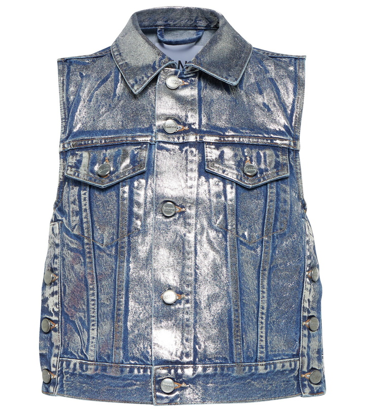 Photo: Ganni - Metallic denim vest