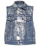 Ganni - Metallic denim vest