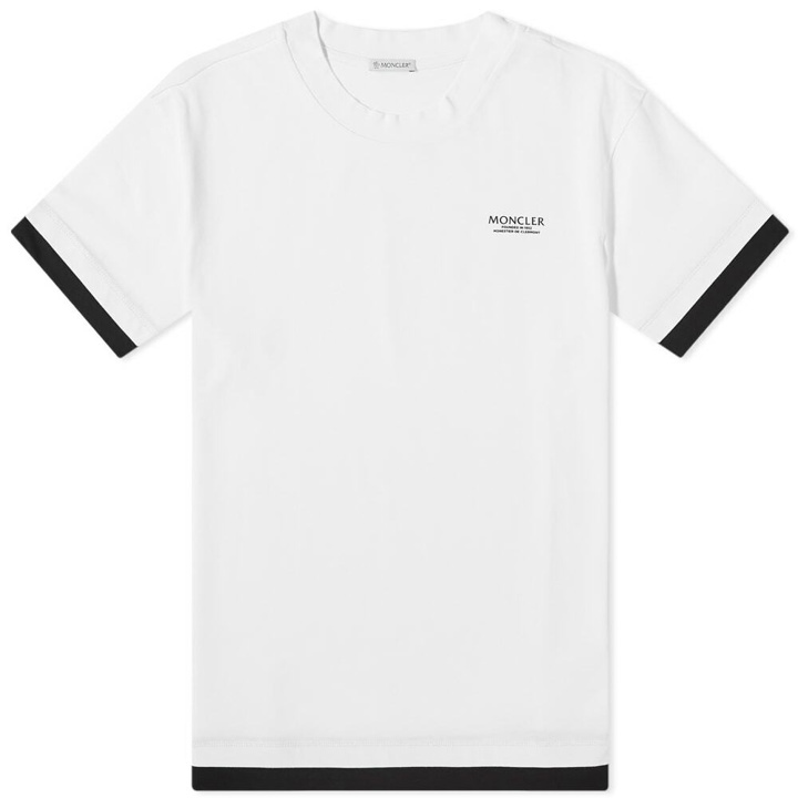 Photo: Moncler Men's Chest Logo T-Shirt in White
