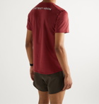 DISTRICT VISION - Slim-Fit Air-Wear Stretch-Mesh T-Shirt - Burgundy