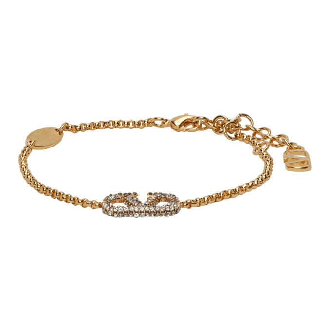 Valentino Gold Valentino Garavani VLogo Chain Bracelet Valentino Garavani