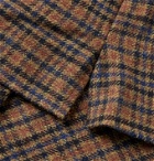 Gitman Vintage - Camp-Collar Checked Cotton-Flannel Shirt - Brown