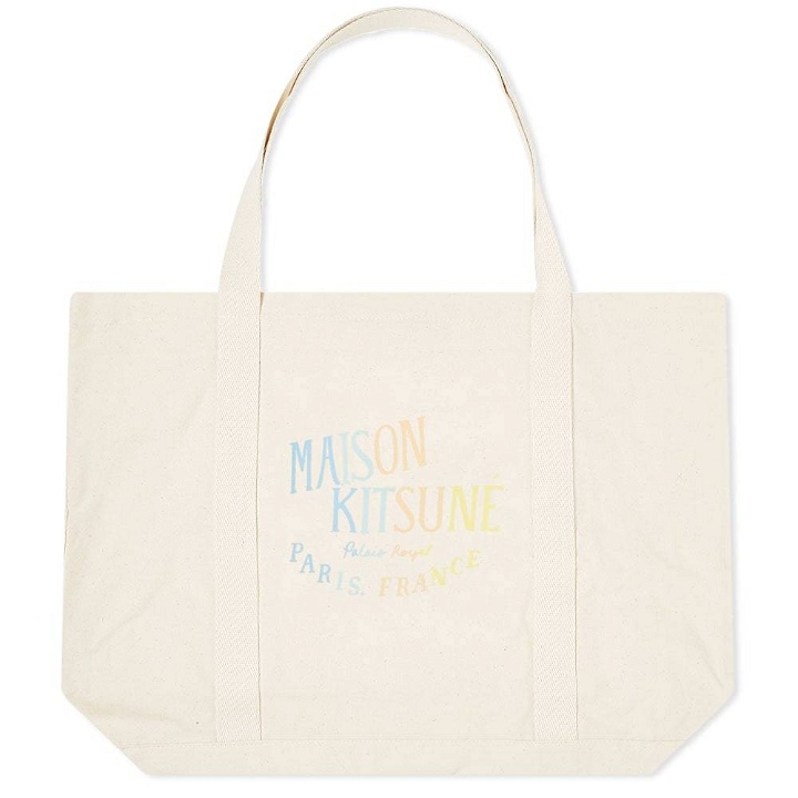 Photo: Maison Kitsuné Palais Royal Rainbow Shopping Bag