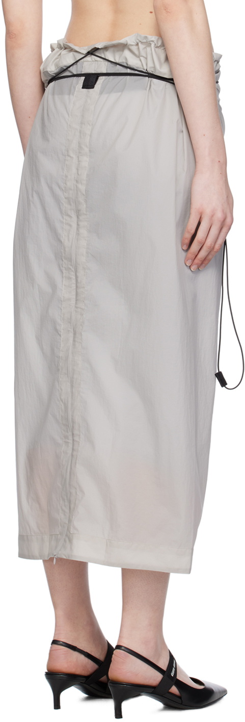 JOHANNA PARV Gray Vent Midi Skirt