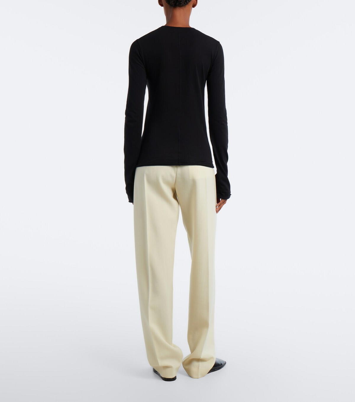 Calvin Klein Collection Cora wool and cotton canvas straight pants