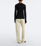 Calvin Klein Collection Cora wool and cotton canvas straight pants