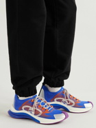 GUCCI - Run Rubber-Trimmed Mesh Sneakers - Blue