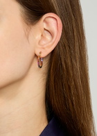 Crystal Haze Mini Serena 18kt Gold-plated Hoop Earrings - Multicoloured - One Size