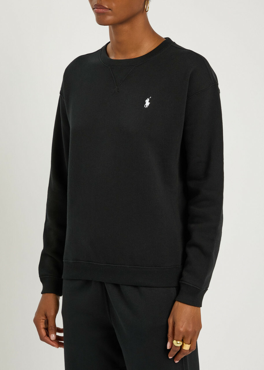 Polo Ralph Lauren Logo-embroidered Cotton-blend Sweatshirt Black
