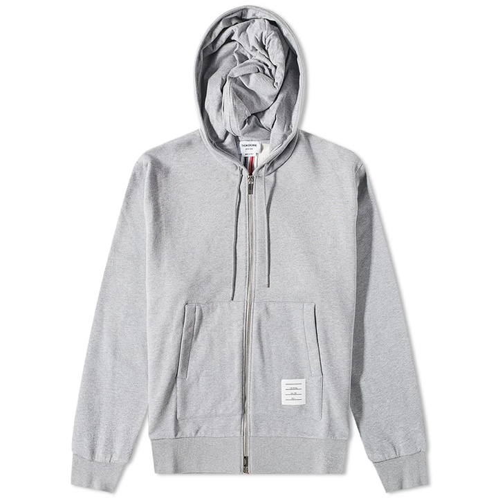 Photo: Thom Browne Men's Back Stripe Hoody in Light Grey