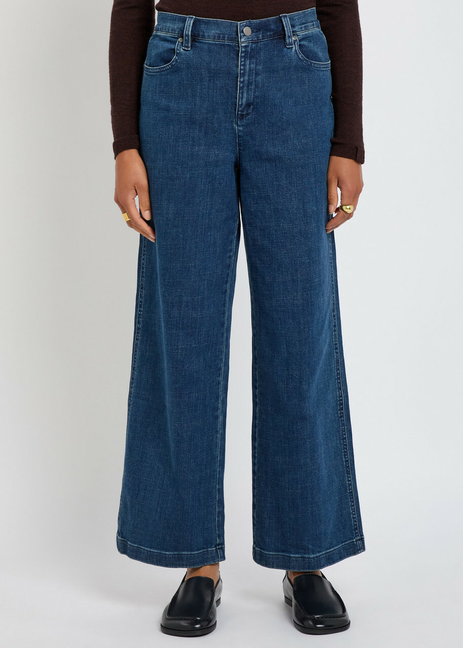Eileen Fisher Wide-leg Jeans Dark Blue