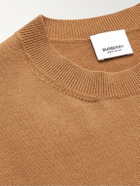 Burberry - Logo-Intarsia Wool-Blend Sweater - Brown