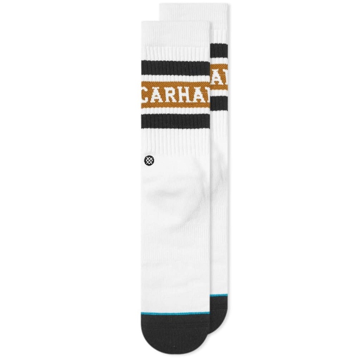 Photo: Carhartt x Stance Strike Sock White, Black & Brown