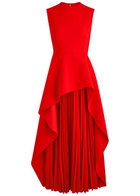 Solace London Severny Crepe Midi Dress Red