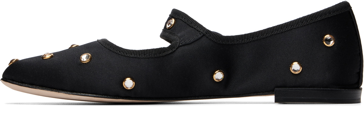 Repetto Black Georgia Mary Jane Square-Toe Ballerina Flats