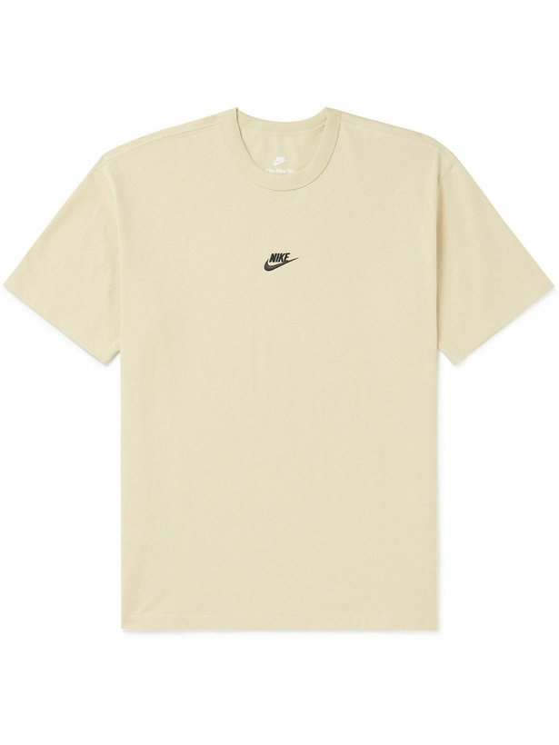 Photo: Nike - NSW Logo-Embroidered Cotton-Jersey T-Shirt - Yellow