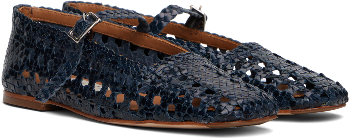 Miista Navy Yeida Ballerina Flats