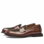 Eytys Men's Savant Calf Hair Leather Loafer in Mahogny
