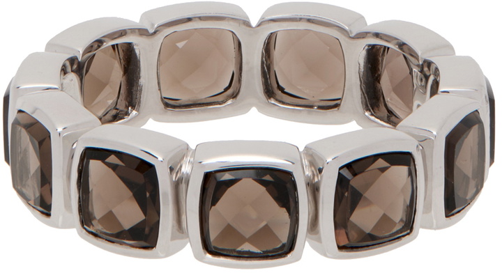 Photo: Tom Wood Silver Quartz Cushion Band Ring