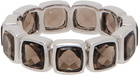 Tom Wood Silver Quartz Cushion Band Ring